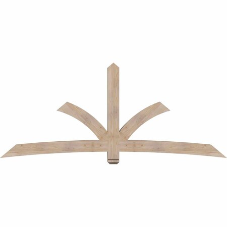 Ekena Millwork Davenport Smooth Timber Gable Bracket, Douglas Fir, 108"W x 45"H x 5 1/2"D x 5 1/2"F, 10/12 Pitch GBW108X45X0606DAV00SDF